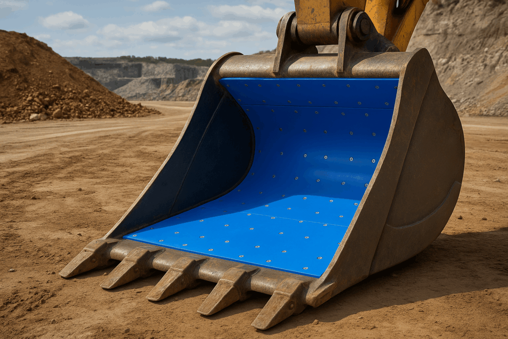 OKUSLIDE in an Excavator Bucket